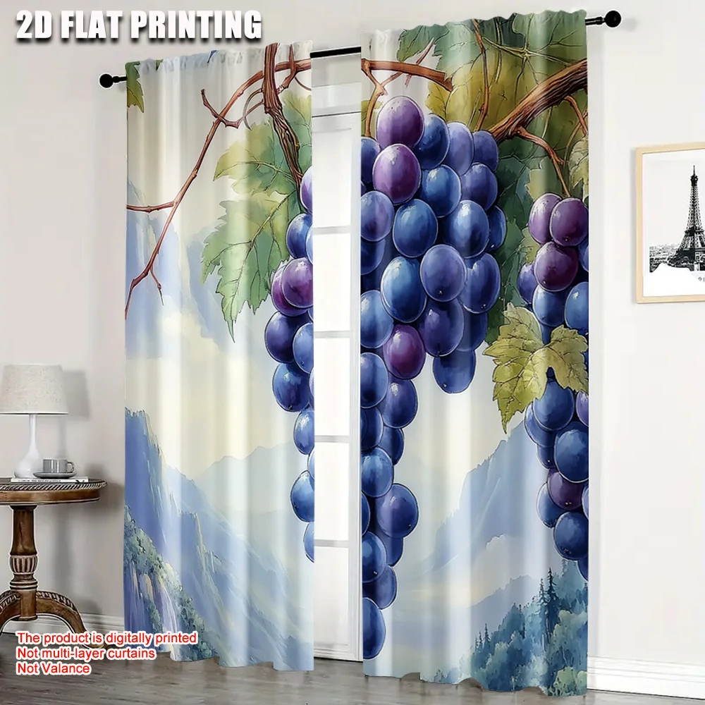 

2pc, Curtain Vitis katunensis Versatile 100% Polyester,Without Electricity Wall Decor Perfect for Parties and Everyday Decor