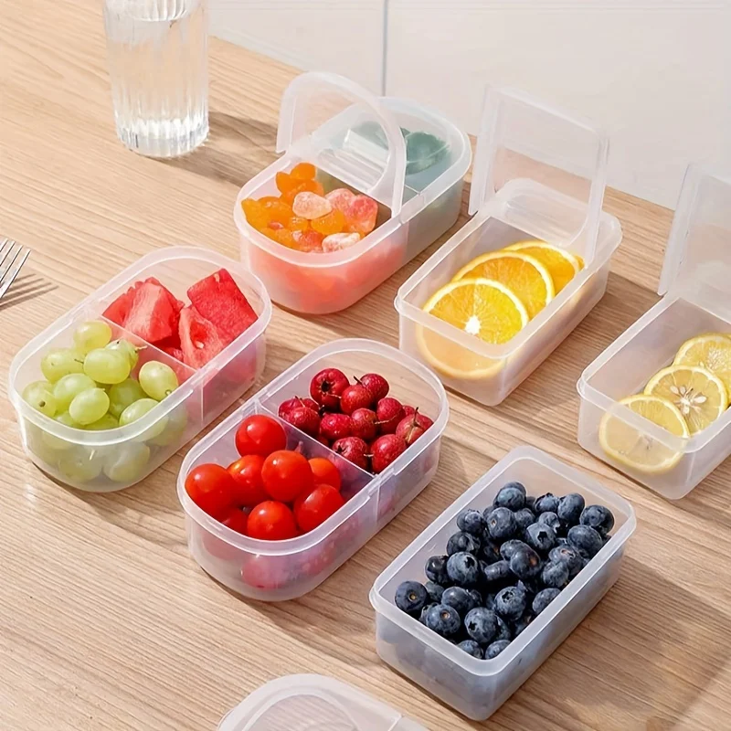 

1Pc Portable Fruit & Snack Box - Leakproof, Moisture-Proof Bento Lunch Container For Fridge Organization