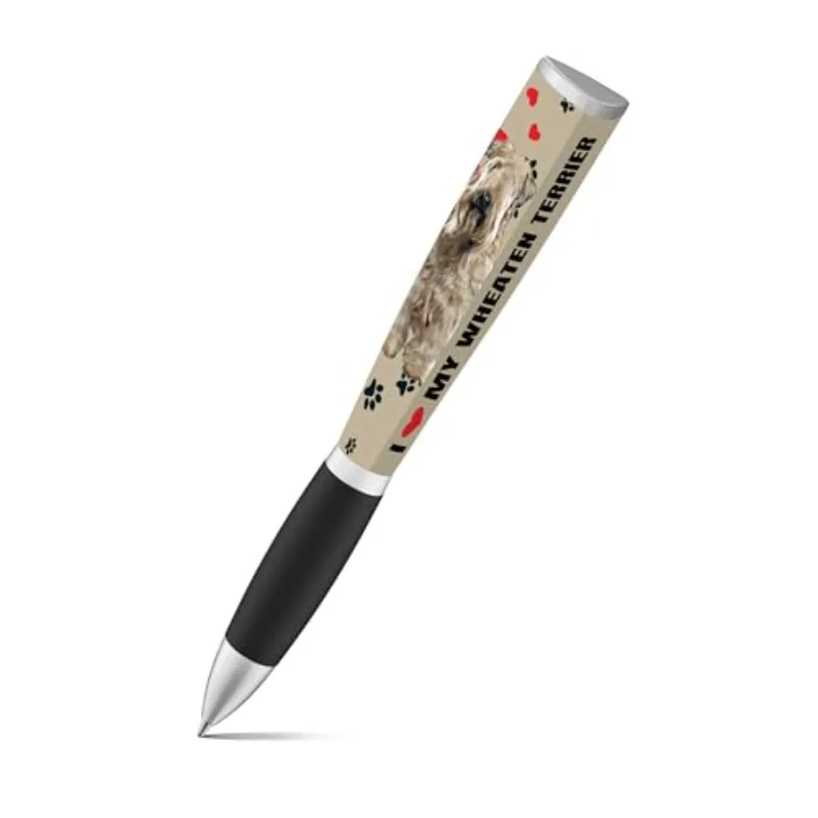 

I Love My Dog Ballpoint Pen 1 Pen 3-Sided Wheaten Terrier Theme Cute Writing Instrument for Dog Lovers Gift Set Ideal for Women