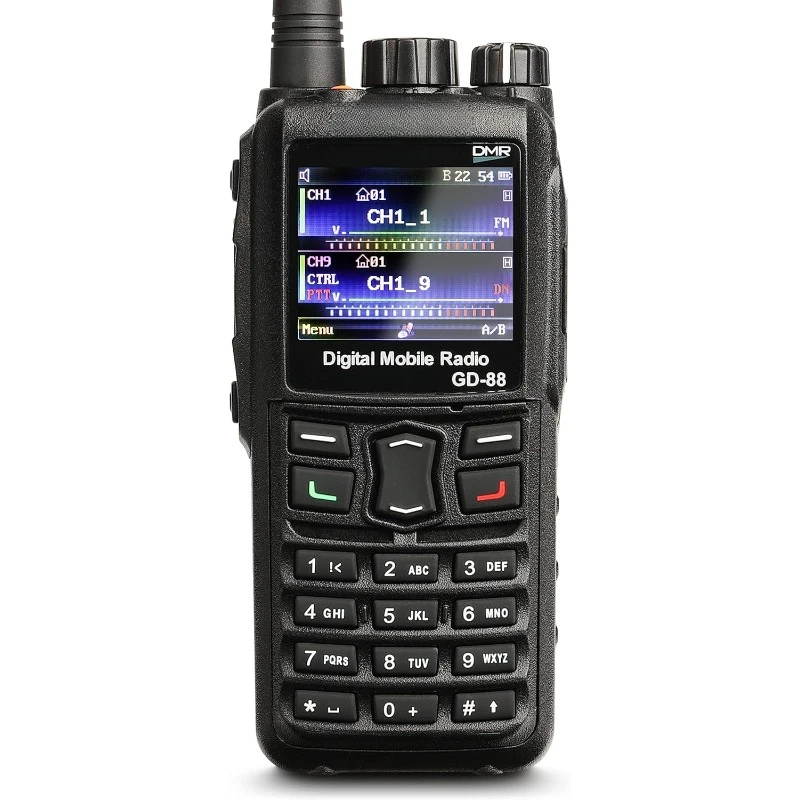 デュアルバンドGD-88 dmrおよびアナログラジオ,双方向ラジオ,7w,vhf,uhf,gps,aprs,クロスバンドリピーター,sfr,ハンドヘルド