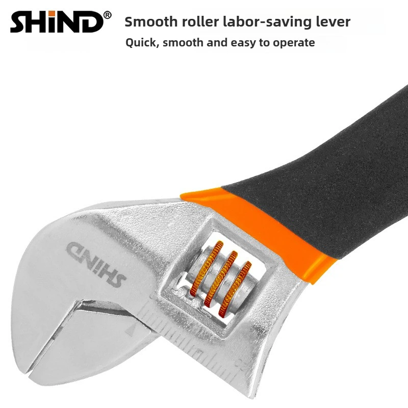 

SHIND Large Opening Adjustable Wrench Light Spanner Multifunctional Bathroom Pipe Wrench 6-10 inch Plumbing Repair Hand Tools