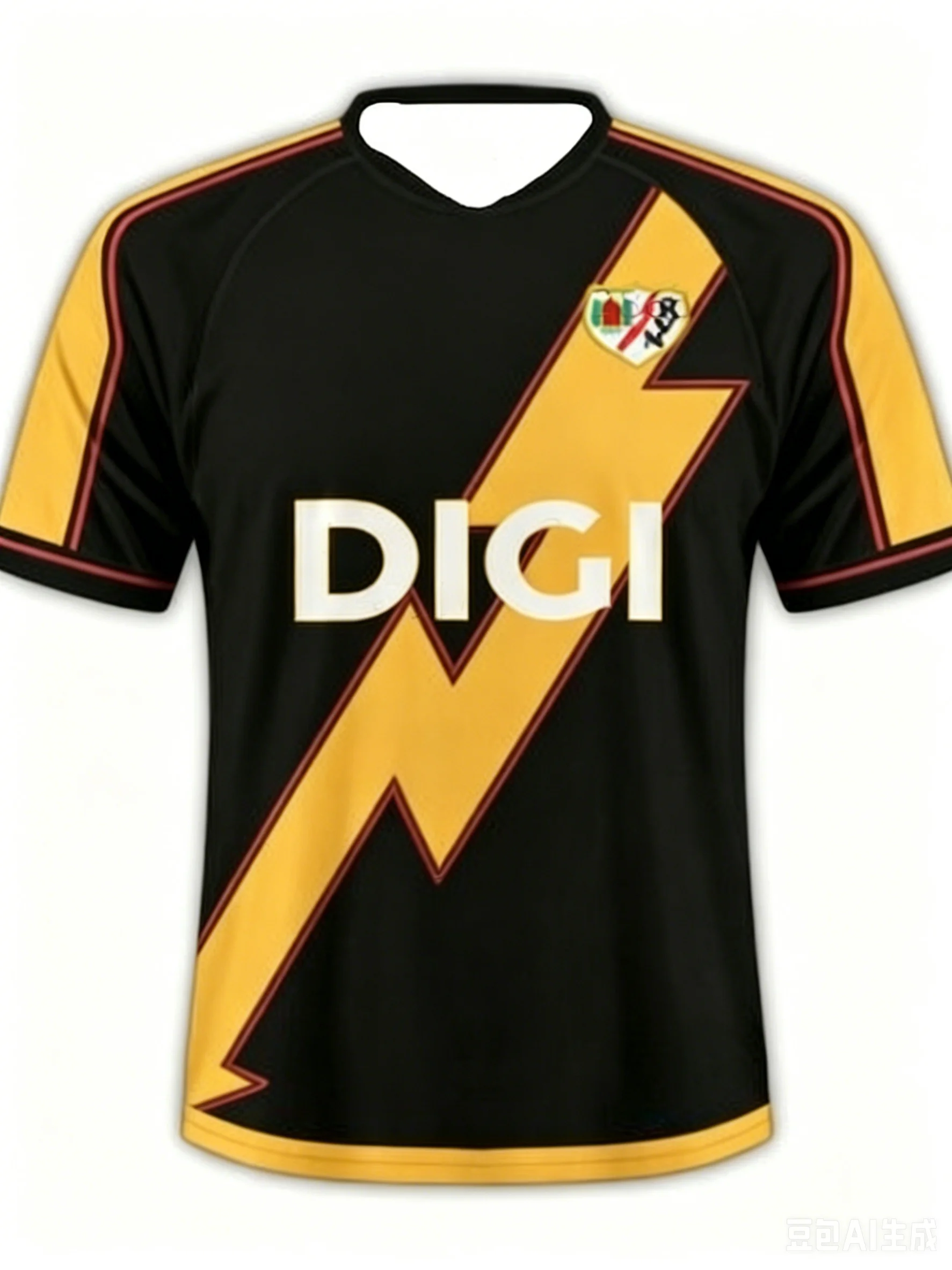 Neues Unisex Rayo Vallecano 25_26 Drittes Fußballtrikot Kurzarm Sommer Schnelltrocknend Lässiges Sportliches Trendiges T-Shirt für den Alltag – Detail 6