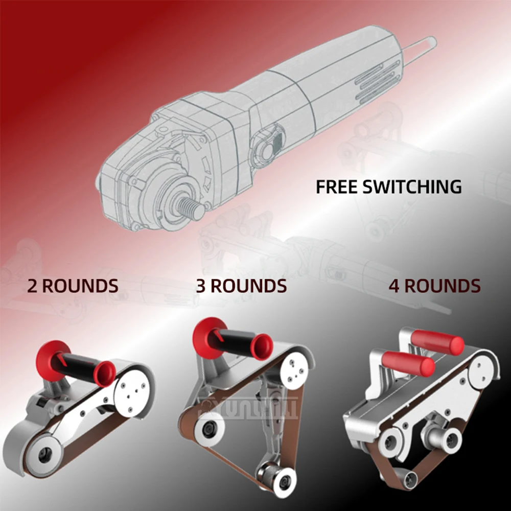 

Electric Round Tube Drawing Machine heads without handle and host, Tube Polishing Machine Belt Sander Working heads