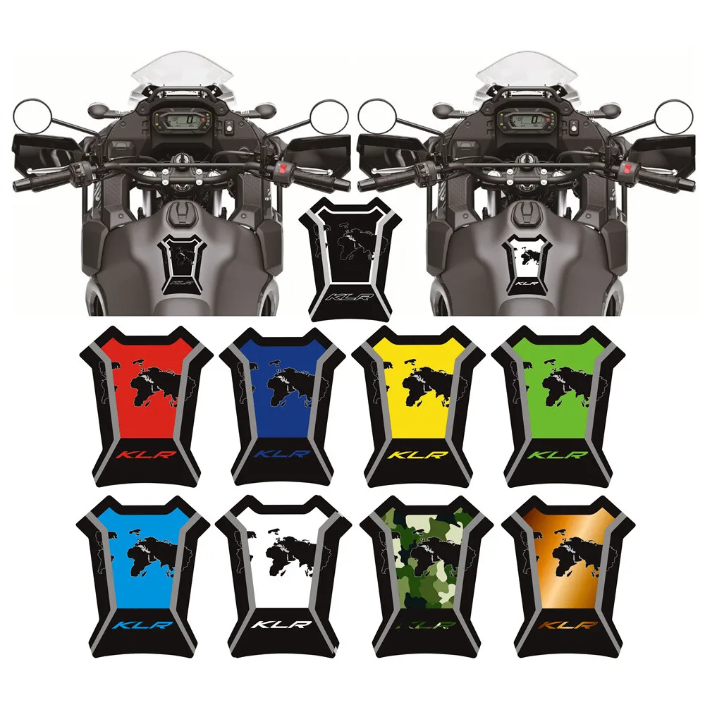 

For KAWASAKI KLR650 2021-2023 3D Gel Front Gas Fuel Tank Pad Decal Sticker