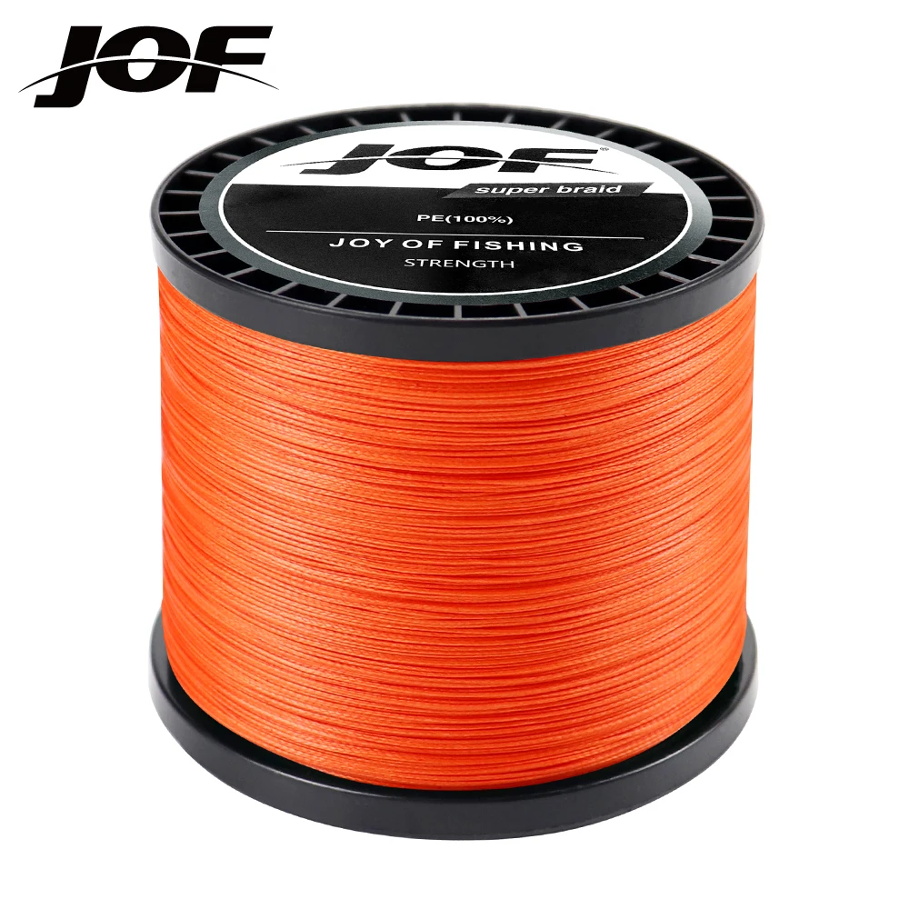 JOF Braided Fishing Line 4 Strands 100M 300M 500M 1000M Strong Japan Braided Wire Smooth Multifilament PE 8-80LB Carp Line