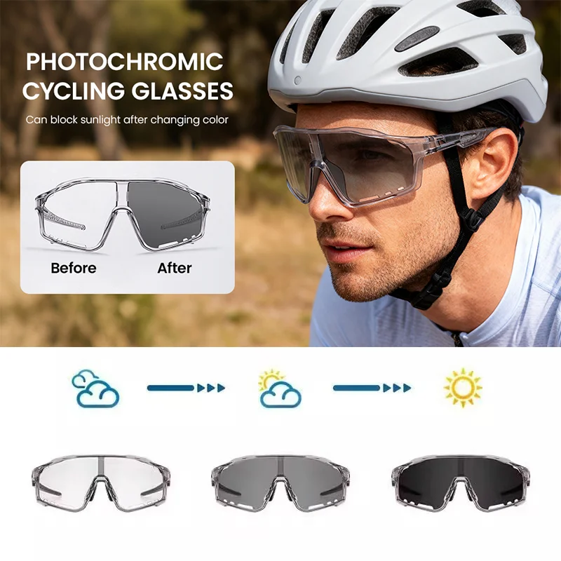 

MTB велосипедные солнцезащитные очки ветрозащитные фотохромные велосипедные солнцезащитные очки с защитой от ультрафиолета UV400 светочувствительные очки для рыбалки на открытом воздухе