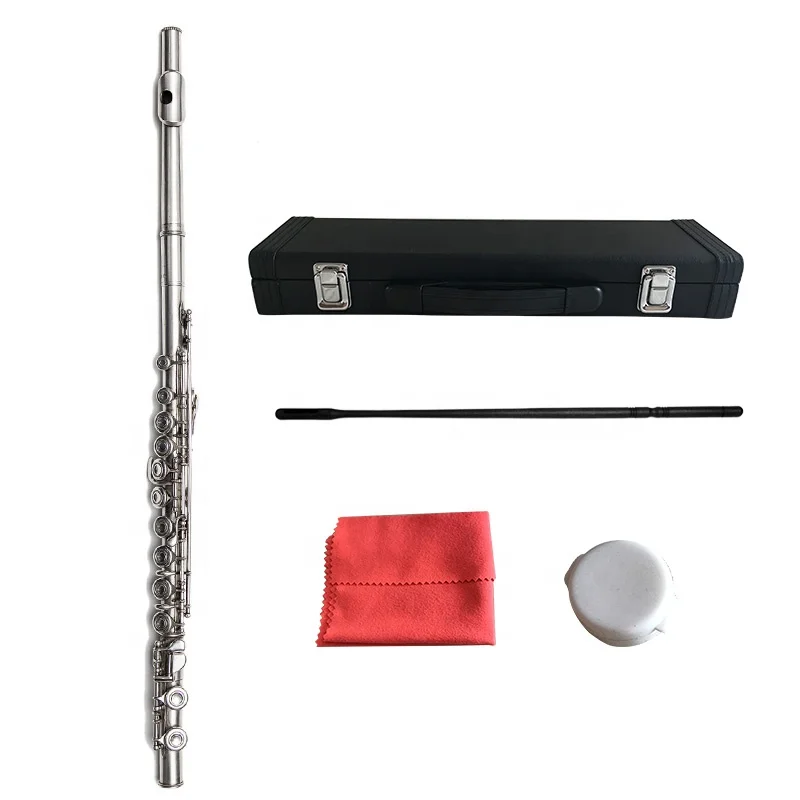 Accept OEM Silver‑Plated Flute Woodwind Musical Instrument for Student Home Practice Band Rehearsal Performance