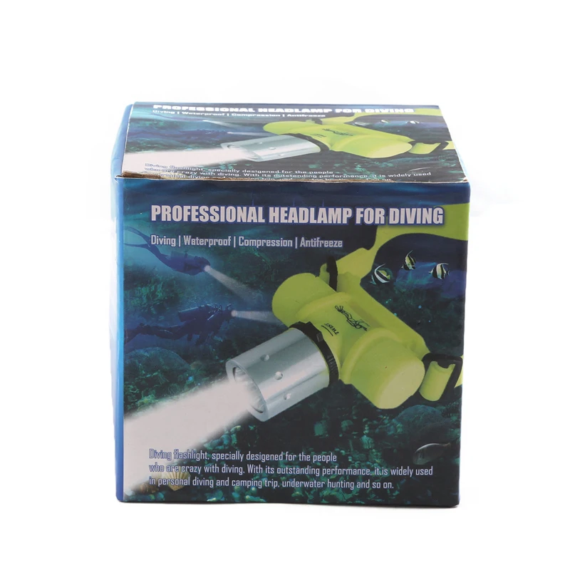 Rechargeable LED Underwater Diving Headlamp Head Torch Flashlight With Silicon Strap