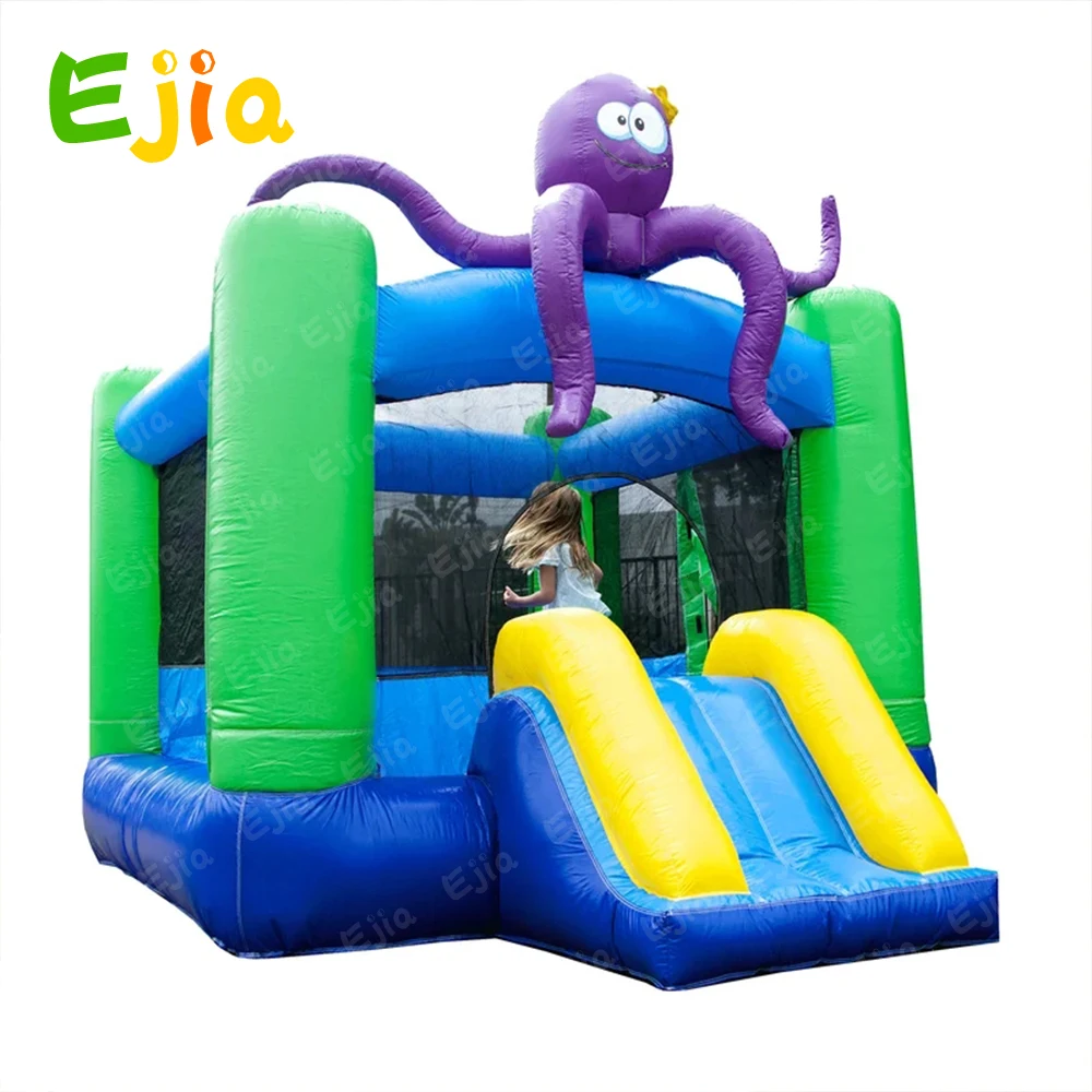 12x9FT  New Kids Octopus Inflatable Bounce House With Side Jumping  Kids (with Blower) Bounce Tent For Outdoor Fun