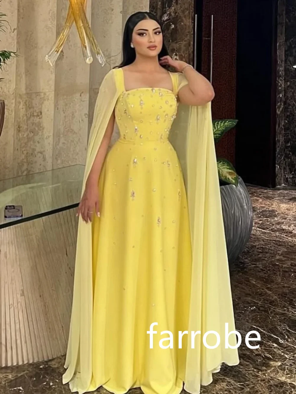 Customized Matching Jersey Pleat Sequined A-line O-Neck Long Dresses Evening Dresses Classic Exquisite Modern Style Pastrol Unis