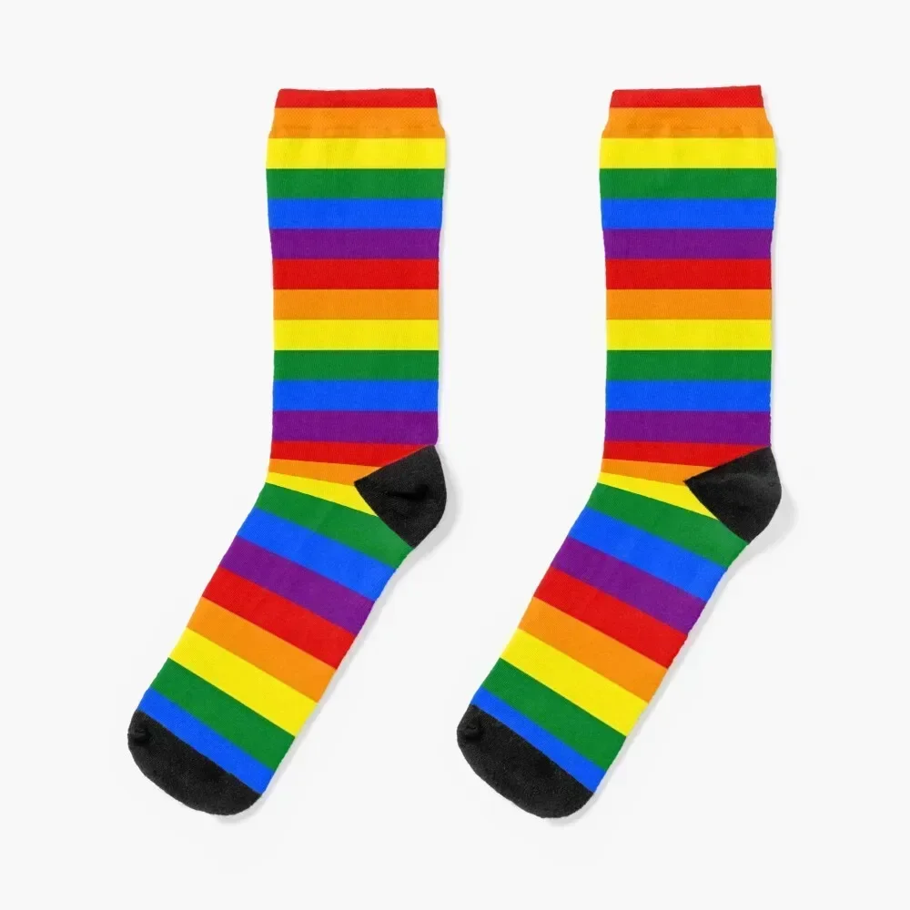 Rainbow pride flag Socks kawaii gym retro Boy Child Socks Women's