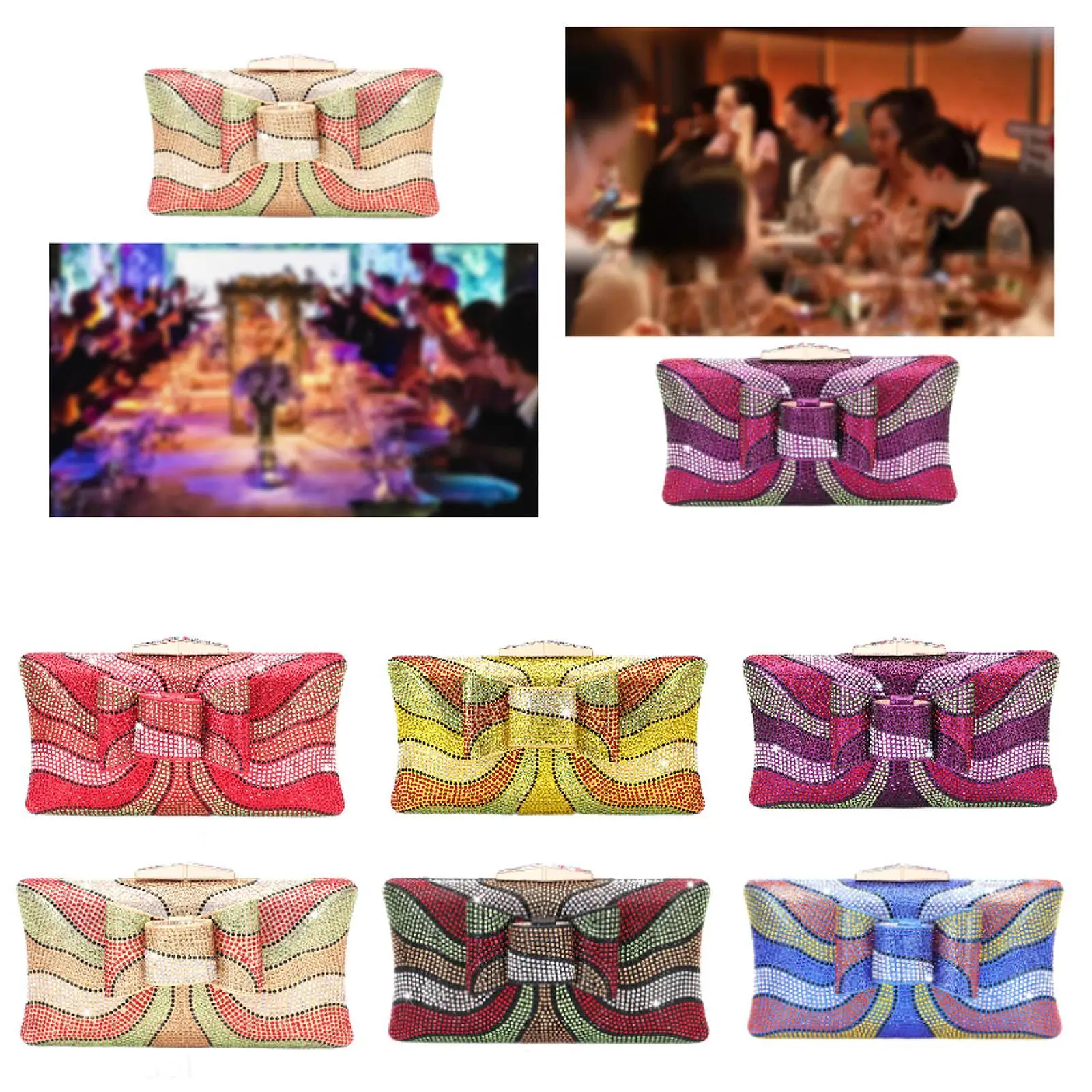 

Блестящий вечерний клатч со стразами для женщин для свадебной вечеринки