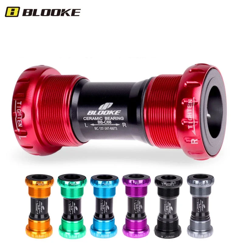 

BLOOKE-Bicycle Bottom Bracket BBc68 Sealed Ceramics Bearing, Central Movement Axis Crankset, Hollowtech Crank Shaft