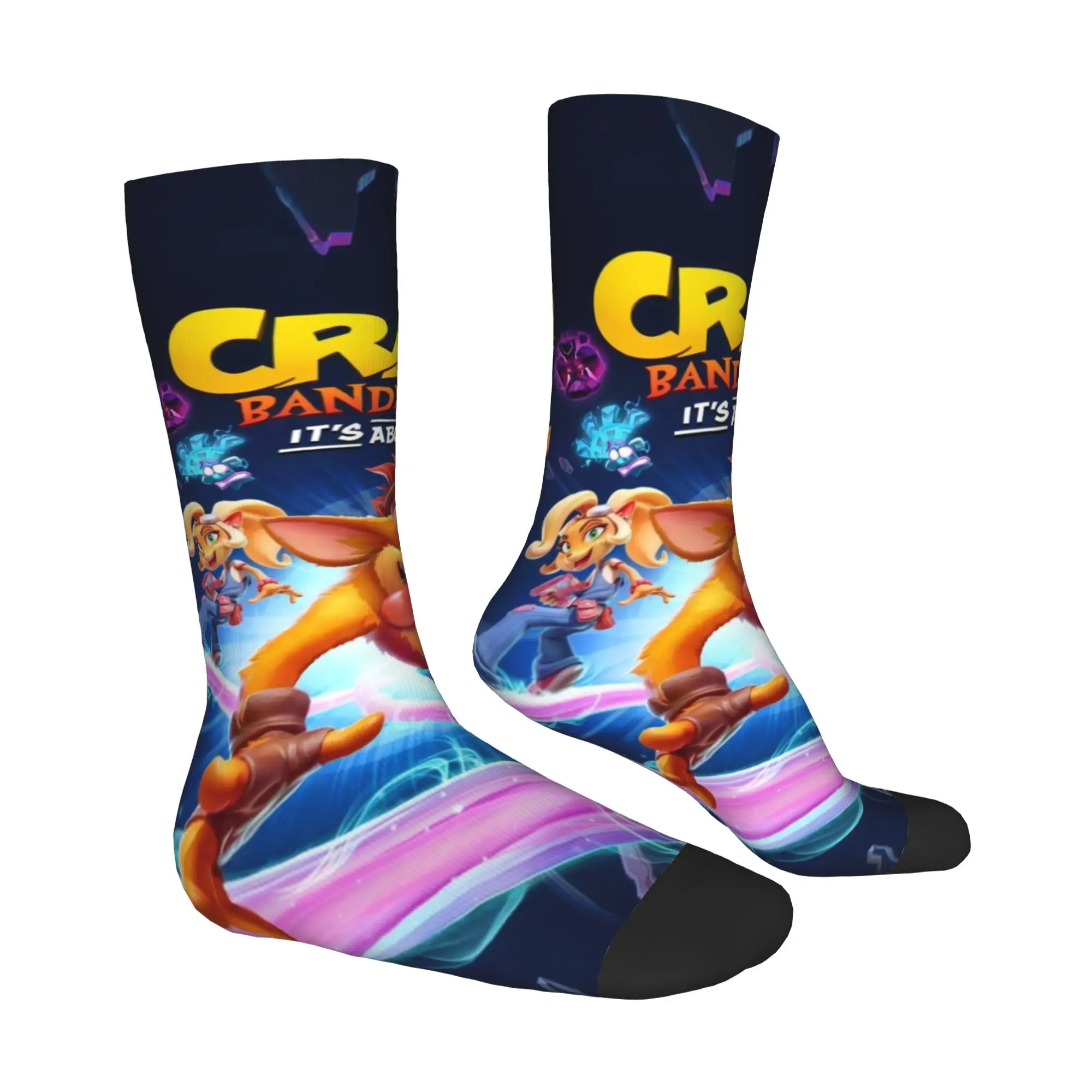 Funny Printing Cartoon Anime C-Crash B-Bandicoot Game  Socks for Men Women Stretchy Summer Autumn Winter  Crew Socks