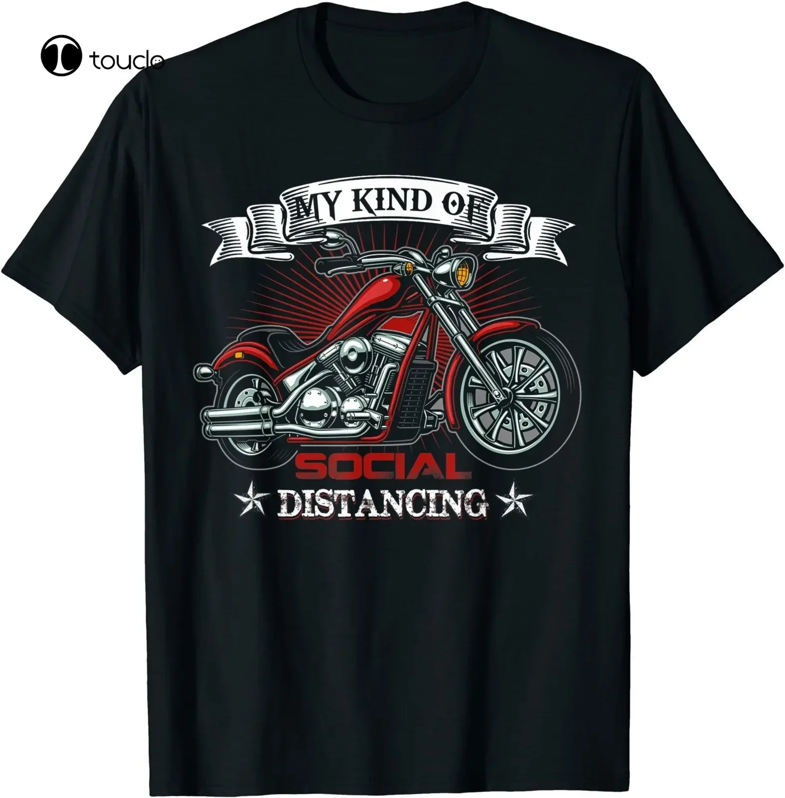 New Motorcycle Biker Men'S T-Shirt Social Distancing Short Sleeve Tee Gift Shirt Cotton T Shirt Unisex Fashion Tshirt Summer