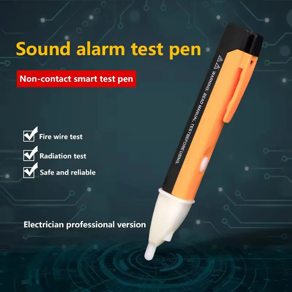Voltage Detection Pen, Electrical Indicator, Plug with LCD Sensor, Contactless AC Voltage Detector, 90-1000v Plug Instrument