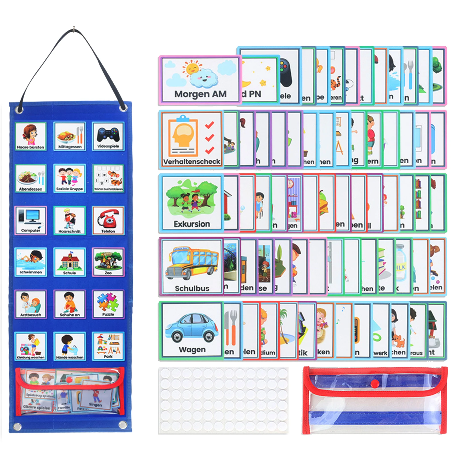 Agenda Visual preescolar para niños, tarjetas de actividades, calendario colgante de pared, tarjeta de imagen diaria para el hogar y la escuela, 224 unids/set