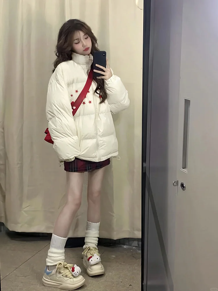 

Женская парка в стиле ретро, бордовая, осенняя, модная куртка из шерстяного материала с хлопковой подкладкой, теплая, плотная, стильная