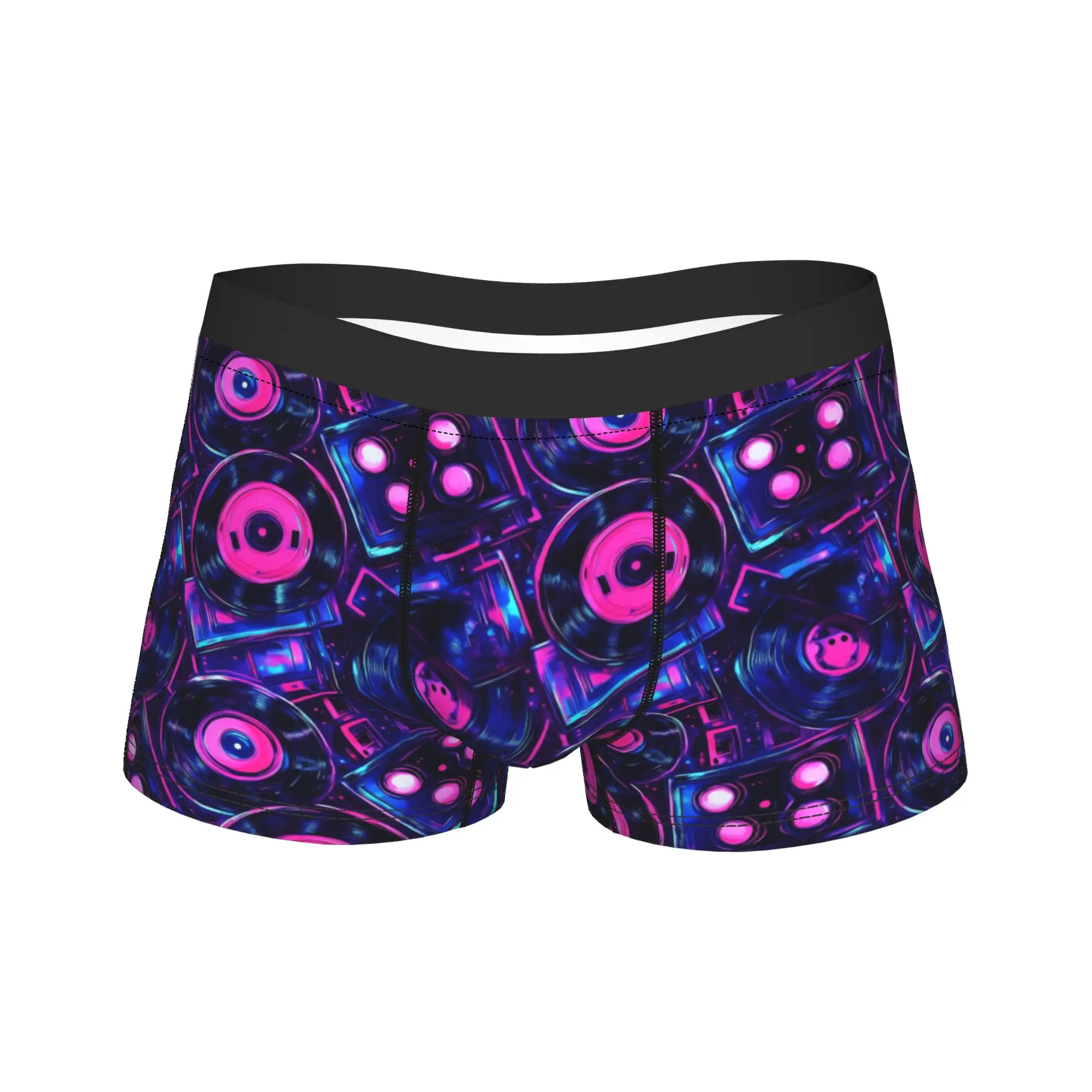 Halloween Black Purple Bat Pattern Underwear  Design Boxer Shorts Trenky Men Underpants Breathable Shorts Briefs Birthday Gift