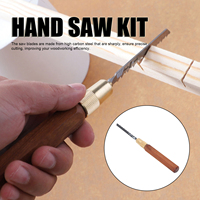Hand Saw Kit Small Hand Saw Hand Saw Kit Hex Shaped Rosewood Handle and 5 Jigsaw Blades Detachable Woodworking Hand Saw