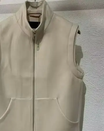 

Italian LP25 autumn and winter stand-up collar European and American old money style casual simple sleeveless vest jacket
