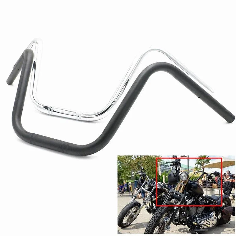 

1" 25mm Drag Handlebar Handle bar For Harley Honda Chopper Big Dog Bobber Custom