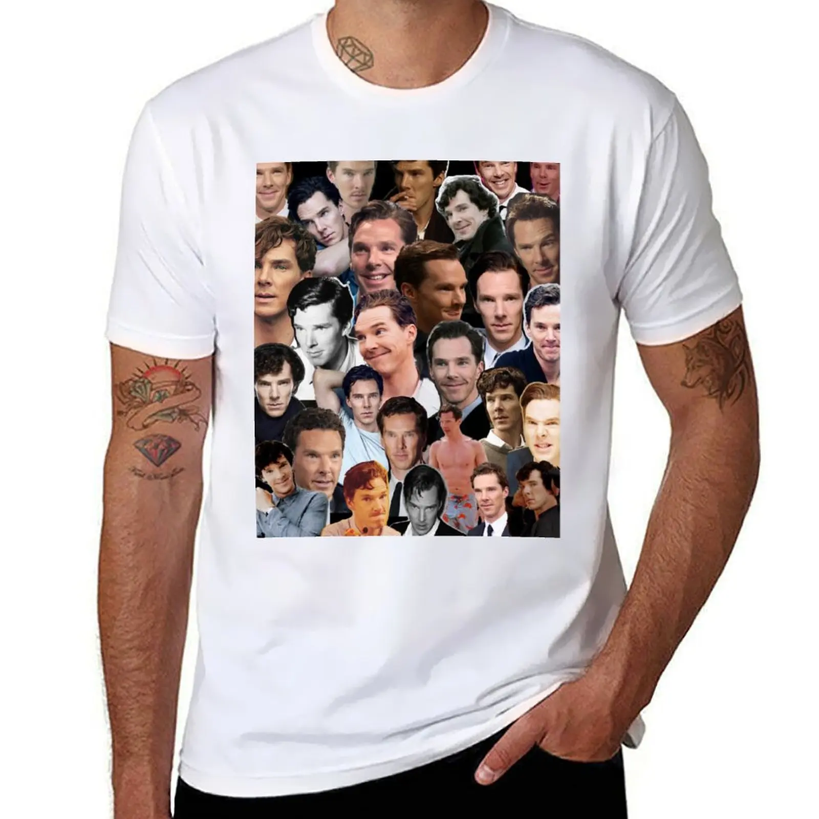 

Benedict Cumberbatch Collage T-Shirt man t shirts graphic cotton t shirt man t shirt personalised T-shirt