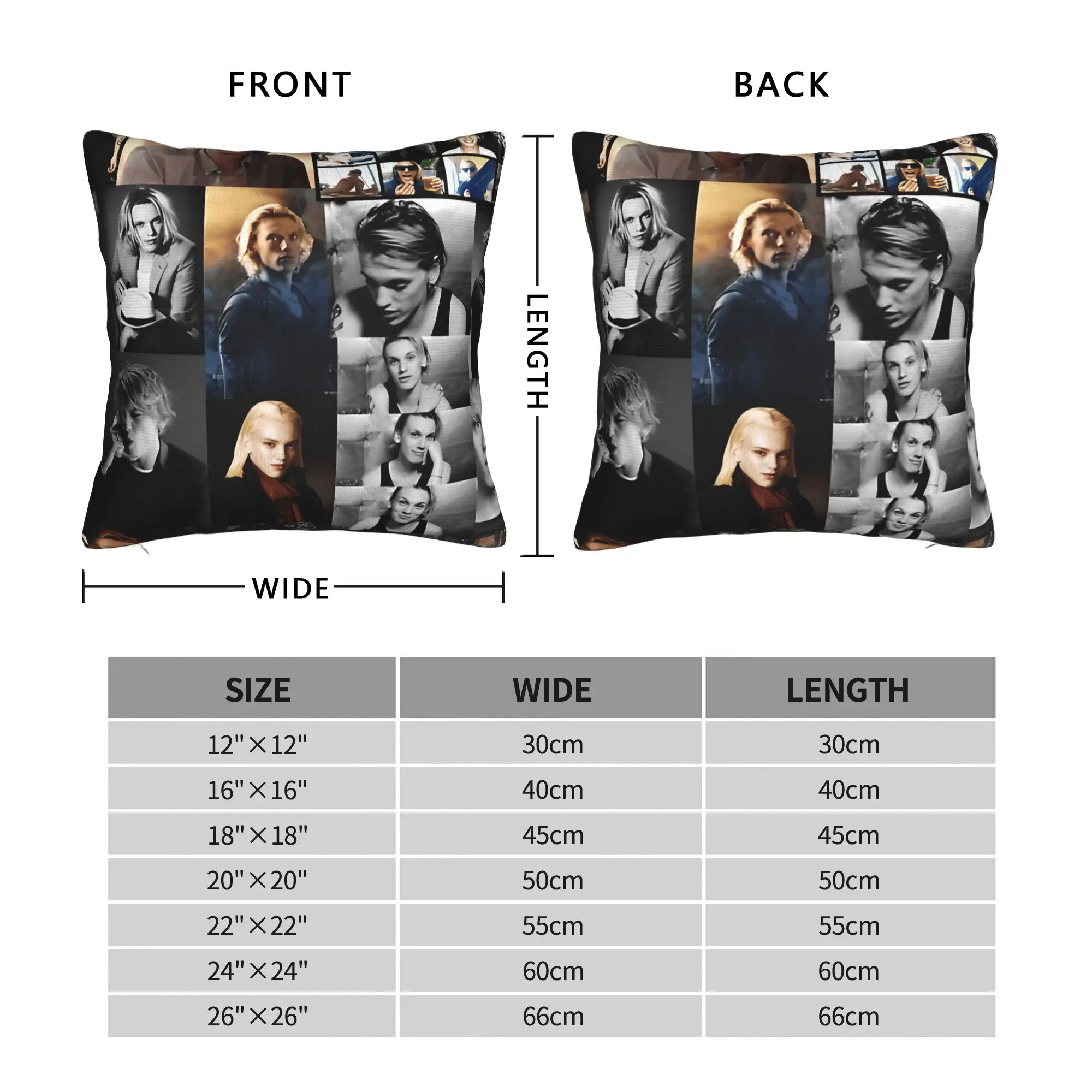 Pillow Cover Jamie Campbell Bower Abstract Collage  Cute Funny Pillow Case For Sofa Home Decor Pillowcases