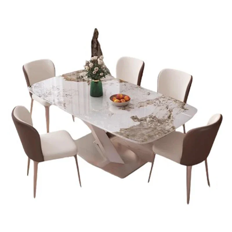 Table à manger de cuisine moderne, Table italienne rectangulaire de luxe de styliste, gain de place pour Restaurant, meubles de maison Tavoli Da Pranzo