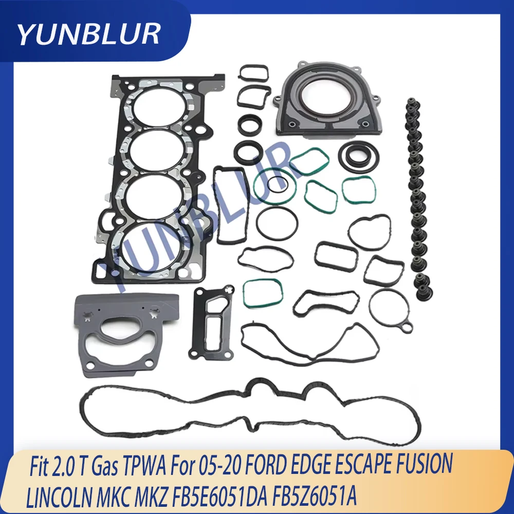 

Engine Cylinder Head Full Gasket Set Fit 2.0 T Gas TPWA For 15-20 FORD EDGE ESCAPE FUSION LINCOLN MKC MKZ FB5E6051DA FB5Z6051A