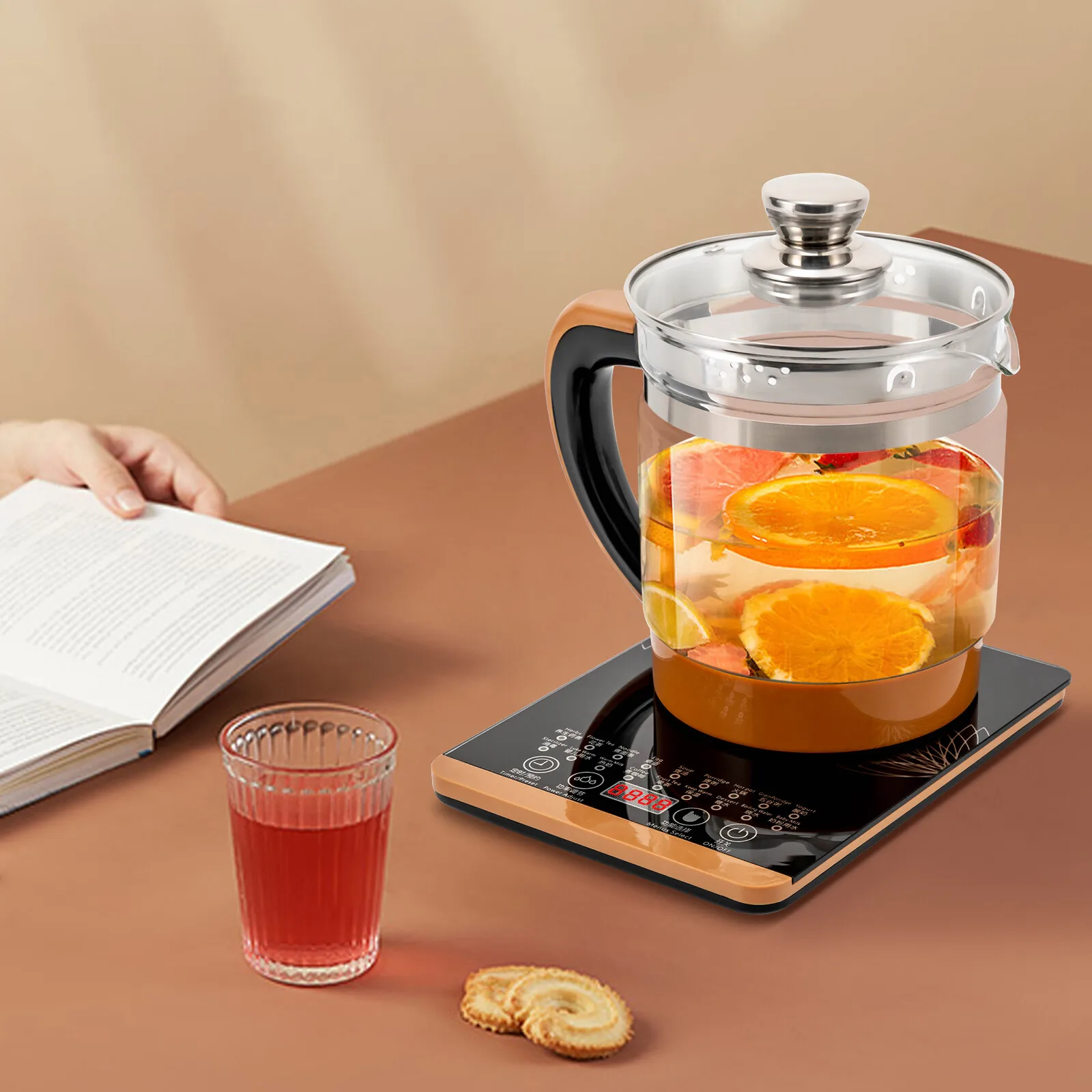 

1.8L 800W Multifunction Electric Health Pot Electric Glass Kettle Boiling Water Tea Maker