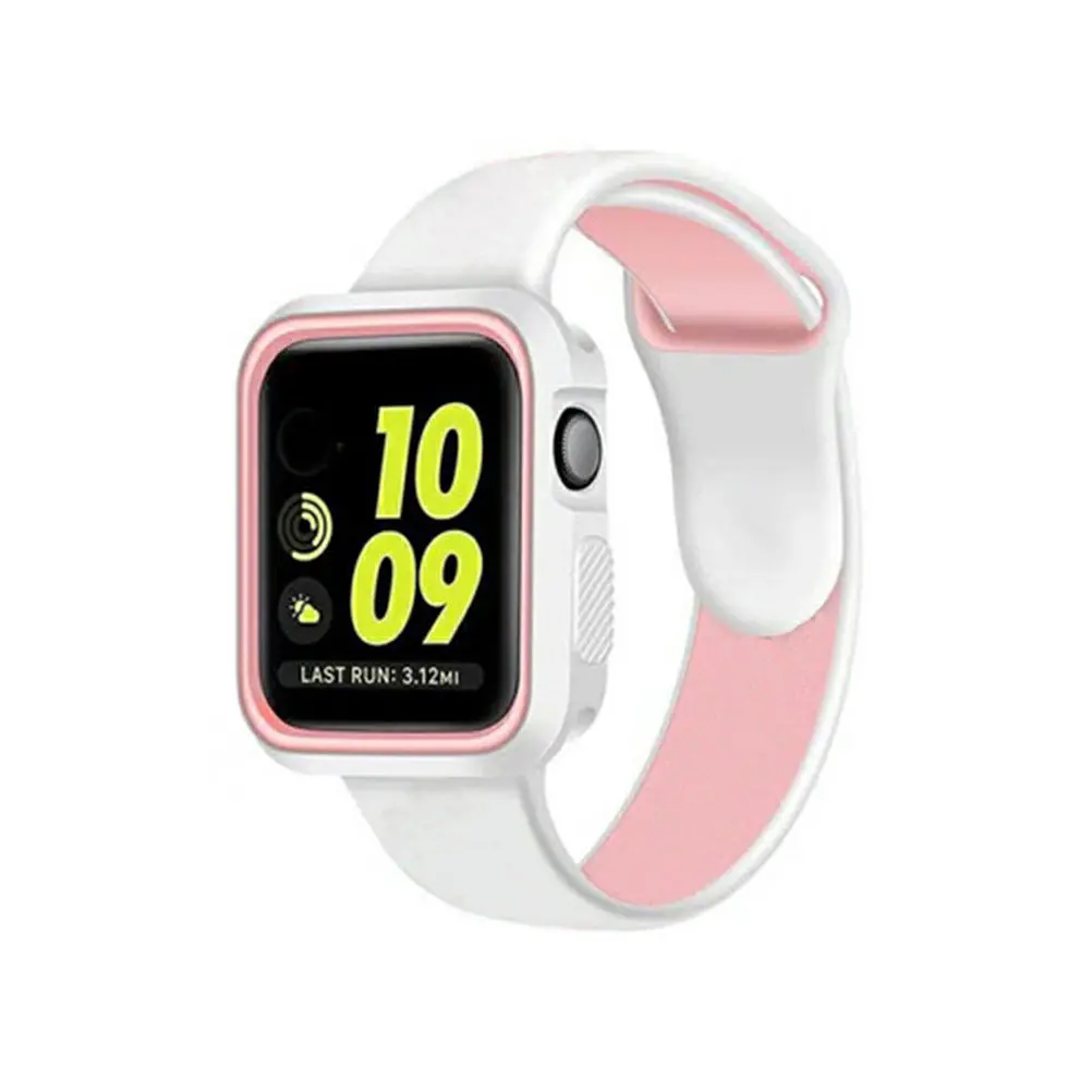 Watch Case Protective Cover for 42Mm Series 3 2 1 Silicone Shockproof Scratch Resistant Hollow Frame Sports Style