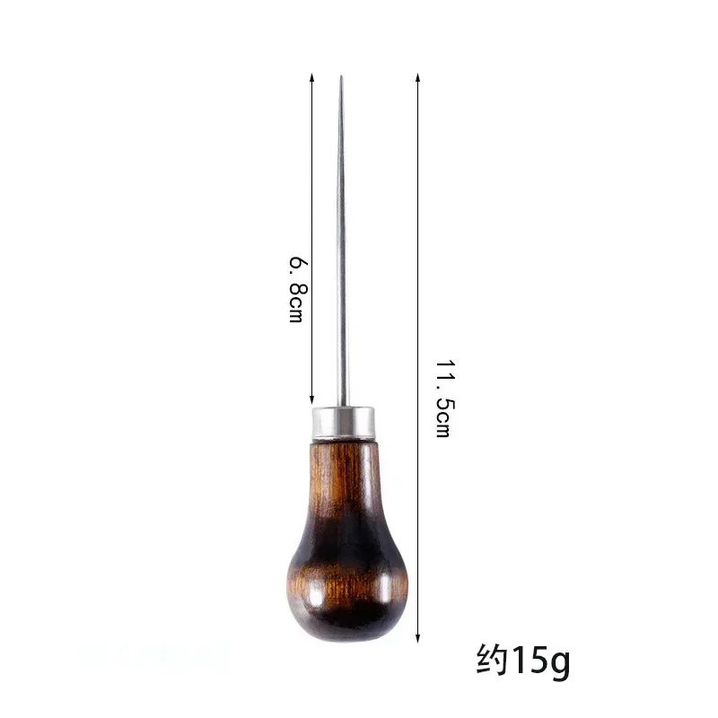الخياطة خياطة Awl مع مقبض خشبي ، Awls ، أدوات العمل الجلدية ، لتقوم بها بنفسك الأدوات الحرفية ، إصلاح قماش ، Shoemaker ، 1 قطعة