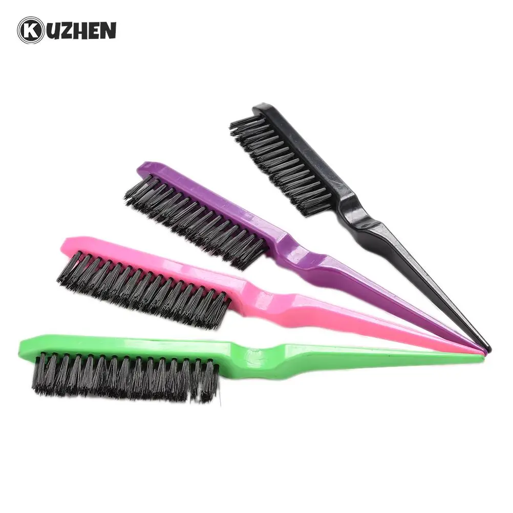 

Plastic Handle Hair Brush Natural Boar Fluffy Bristle Anti Loss Comb Hairdressing Barber Tool Teasing Bristle Salon Hairbrush