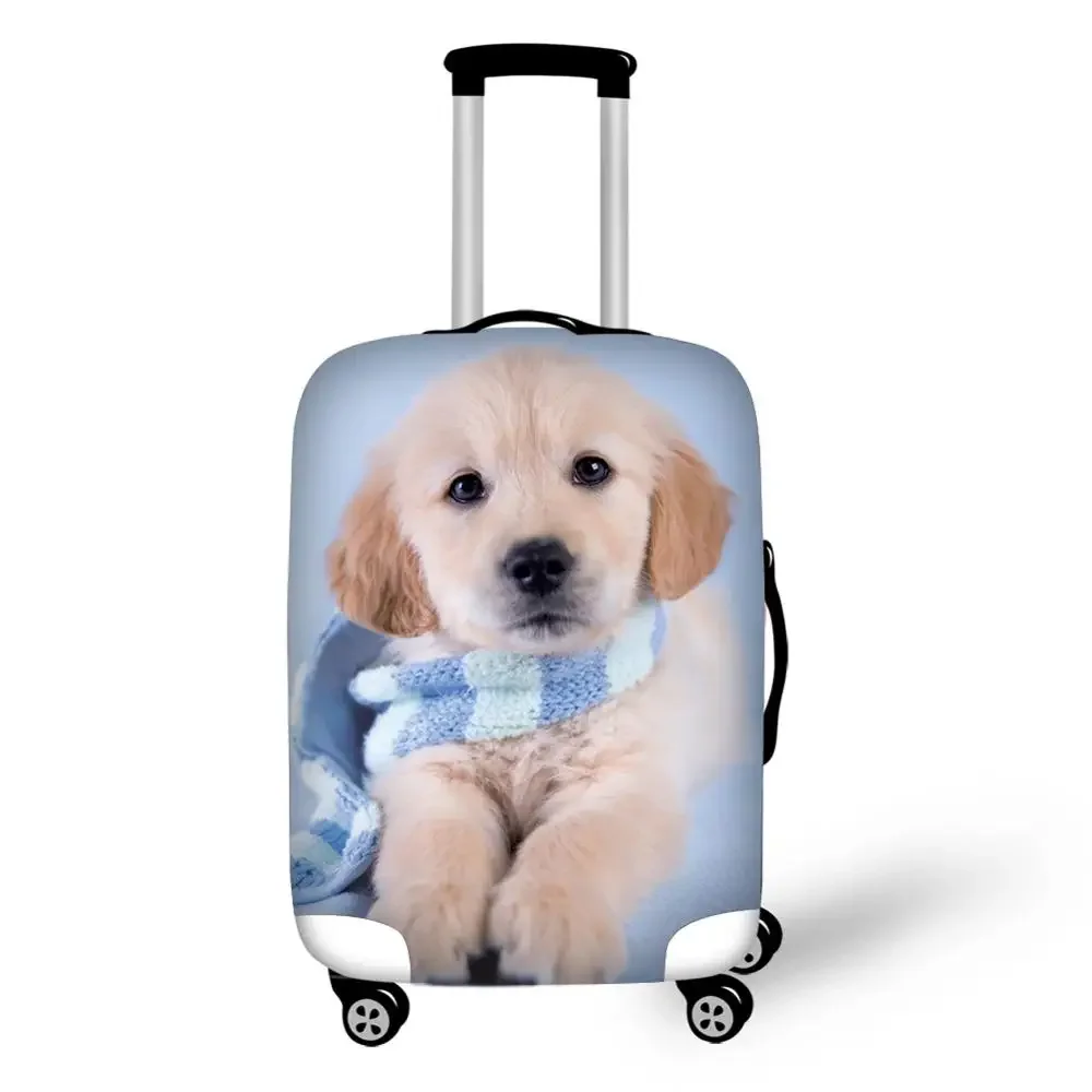 Puppy Dog Husky Design Travel Accessories Suitcase Protective Covers 18-32 Inch Elastic Luggage Dust Cover Case Stretchable