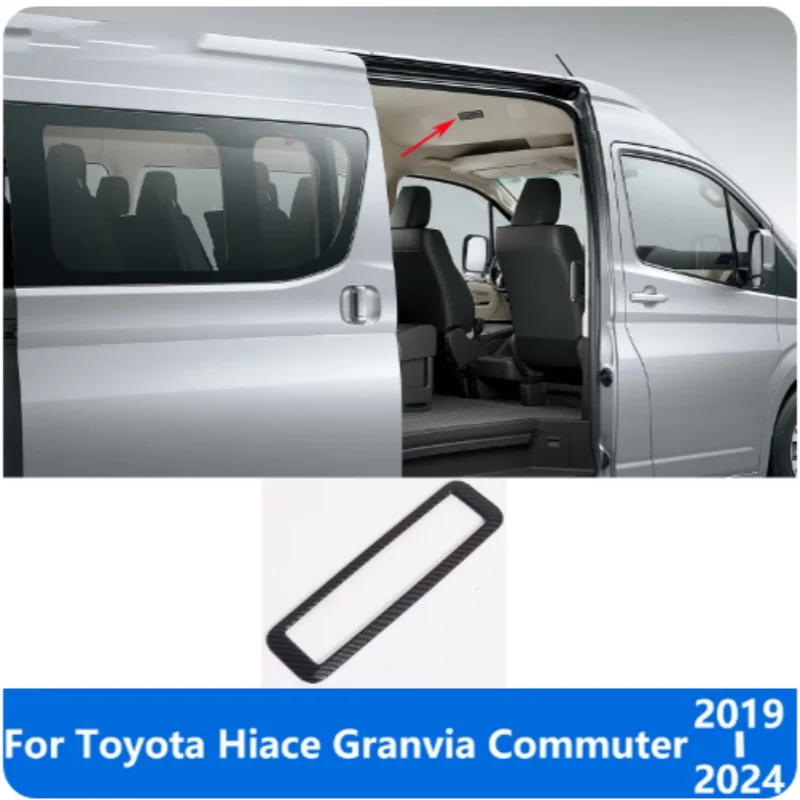 

For Toyota Hiace Granvia Commuter 2019-2022 2023 2024 Carbon Fiber Car Roof Air Condition Adjust Switch Cover Trim Accessories