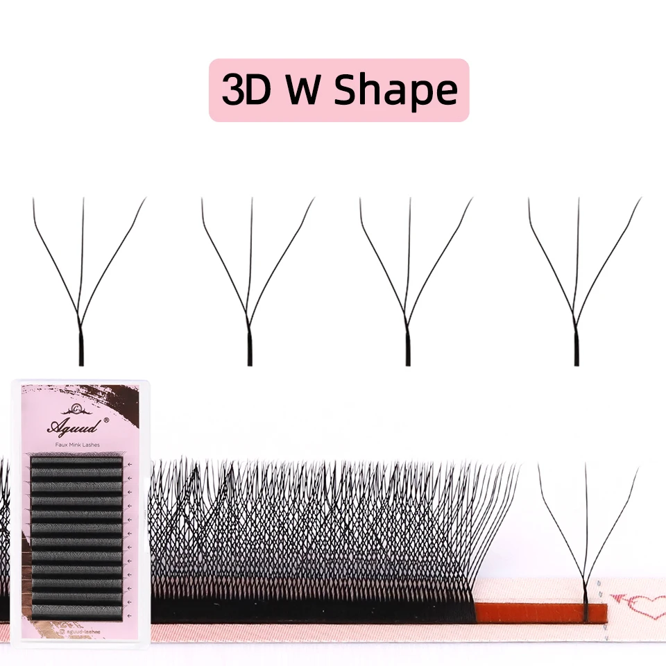 NEU Braune W-förmige Wimpernverlängerung 2DY 3D Spike Lash Vorgefertigte Fächerwimpern 5D 4D Clover W-Style Wimpern Braune 3D Fairy Handgewebte Wimpern – Detail 22