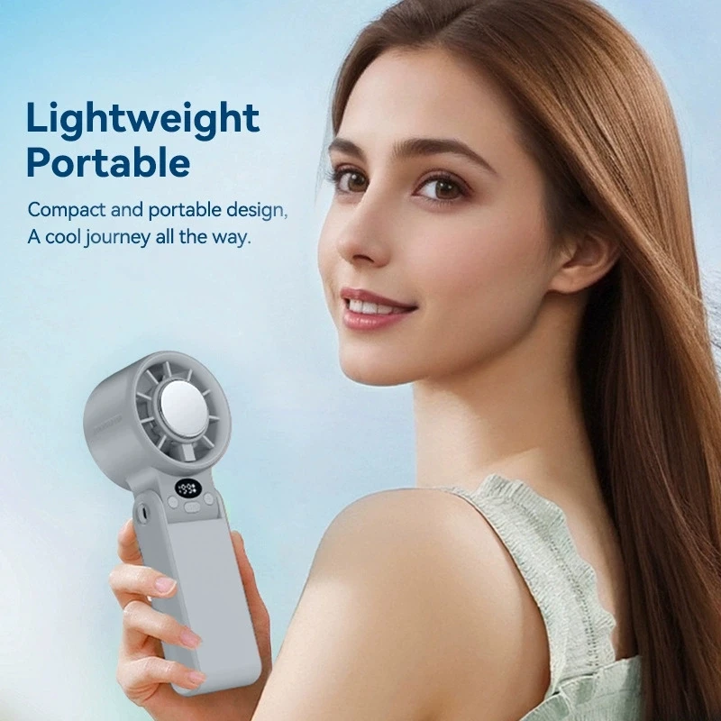 For USB Mini Handheld Fan 3600mAh Battery Rechargeable Ice Compress Air Cooler for Outdoor Sport Travel Hiking Portable Hand Fan