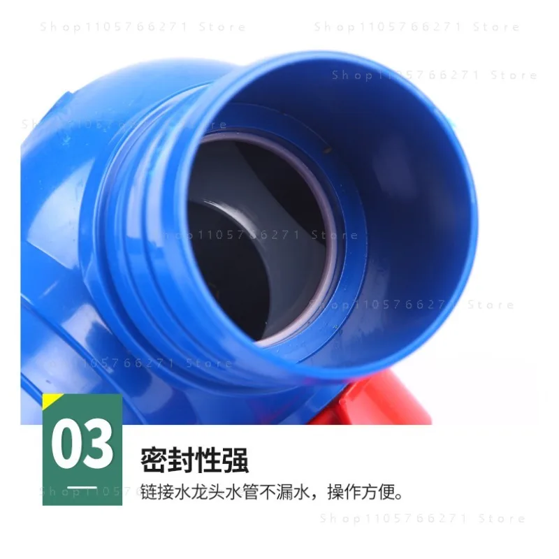 3 Inch PVC Three Way Ball Valve Quick Connect Irrigation Water Hose Fitting 3pc