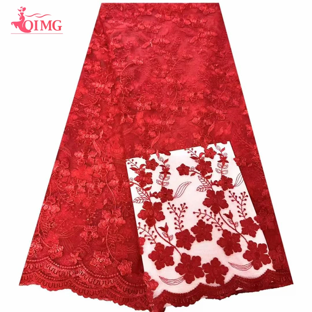 OIMG African Tulle Lace Fabric Embroidered High Quality Nigerian French Lace Fabric 2023 For Sew Cloth Party Wedding