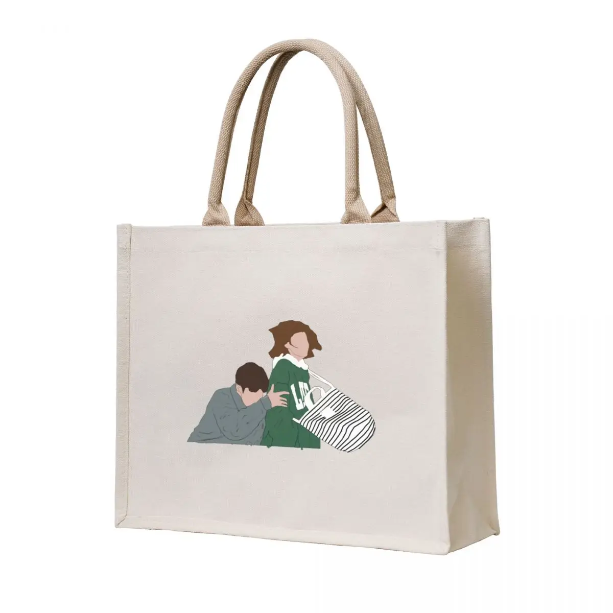 

That protect part in Weightlifting Fairy Kim Bok Joo where Jun Hyung covers himself with Bok Joo Tote Bag