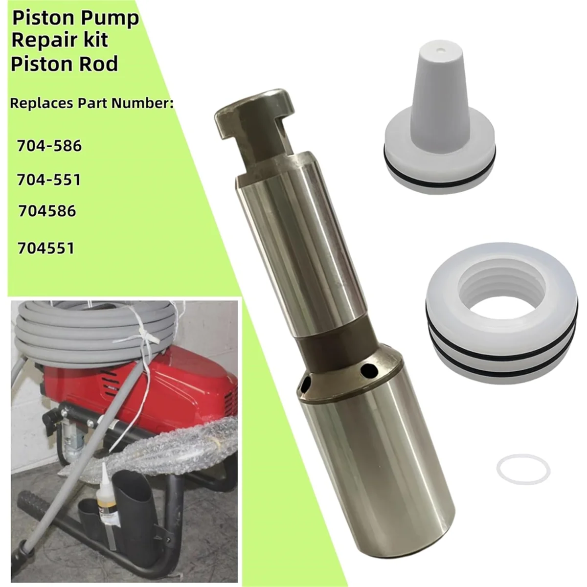 2025+ 704-586 & 704-551 ピストンポンプ修理キット - ピストンロッドアセンブリ一式、アドバンテージ400/500噴霧器 - シールとボールケージ