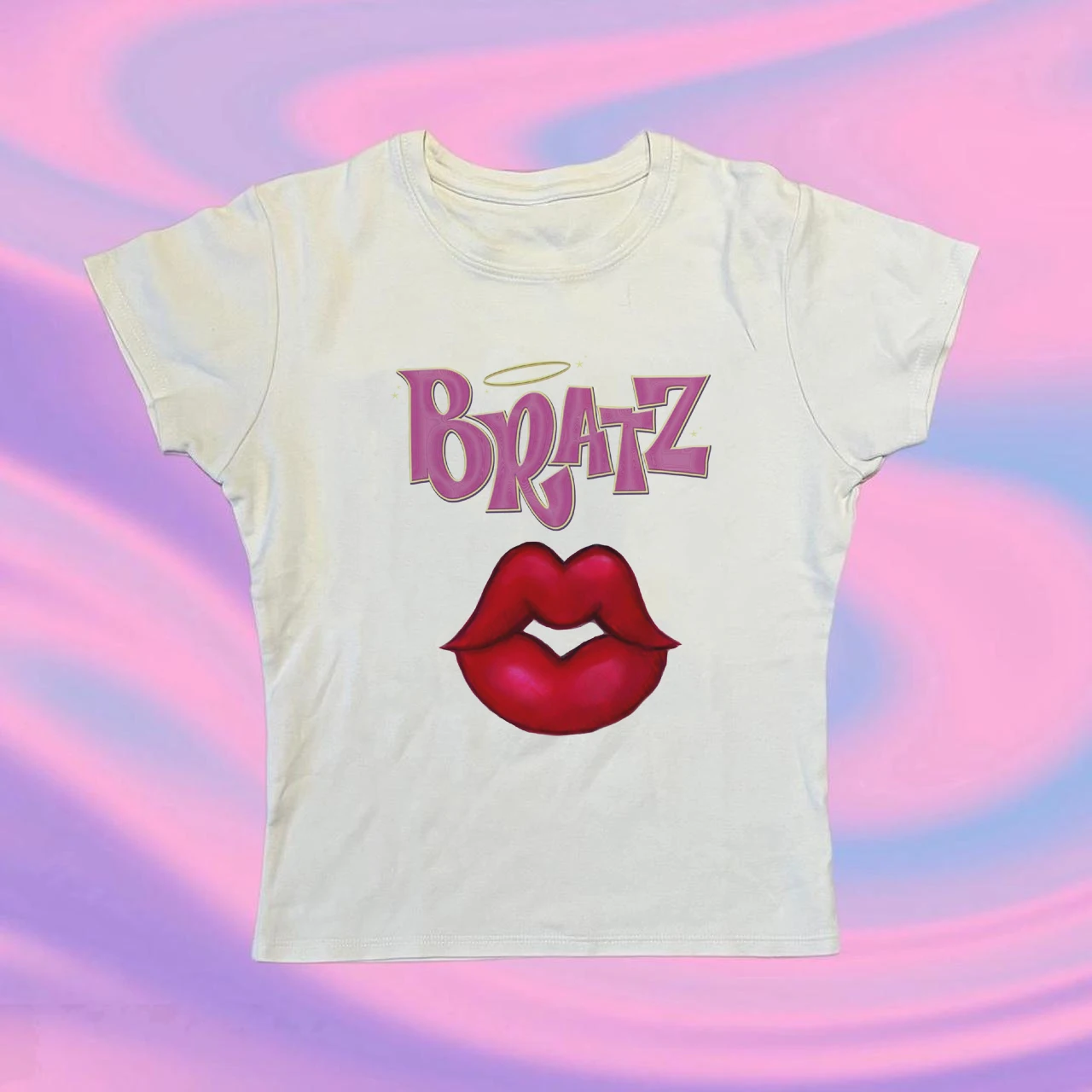 Women cartoon Print BRATZ Casual Short Sleeve T-Shirt Y2k Clothes Gothic Emo Girl Crop Top Streetwear Grunge Baby Tee Vintage