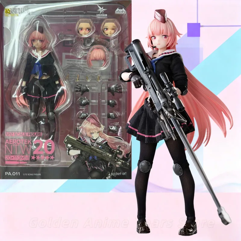 Brand New HASUKI Pocket Art PA011 NTW-20 Girls Frontline 1/12 Figure 3 Movable Eye Faces Giant Sniper Rifle Bullet Shell Stand