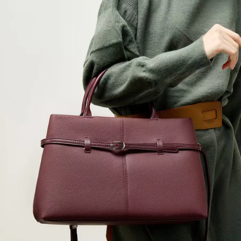 

Стильный портфель из натуральной кожи, универсальная сумка через плечо большой вместимости, женская сумка Bolsos Mujer