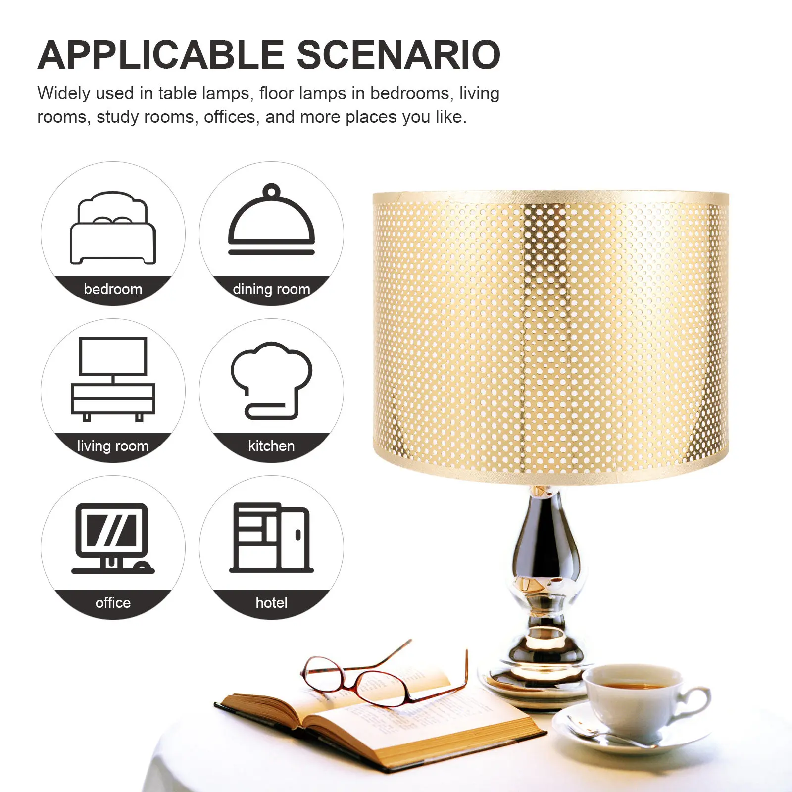 

Modern Oval Cloth Lampshade for E27 Table Lamp Replacement Small Lamp Shade Bedroom Living Room Study Table Light Shade