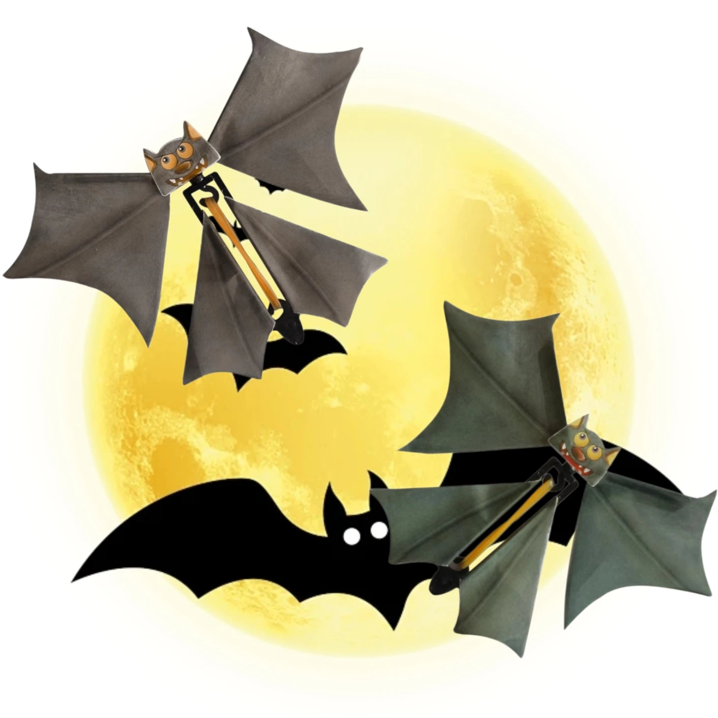 

1 PCS 150mm Halloween Magic Flyed Bat Flying Butterfly Magical Props Prank Hallowmas Toy All Saints' Day Educational Toys Funny