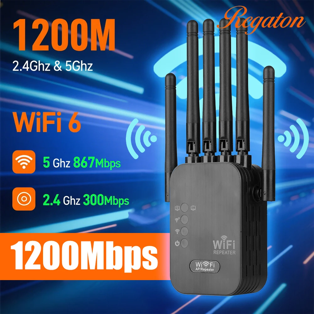 

Беспроводной 5G WiFi репитер 1200 Мбит/с, маршрутизатор, усилитель Wi-Fi, двухдиапазонный, с увеличенным радиусом действия, 5 ГГц, усилитель сигнала Wi-Fi, репитер