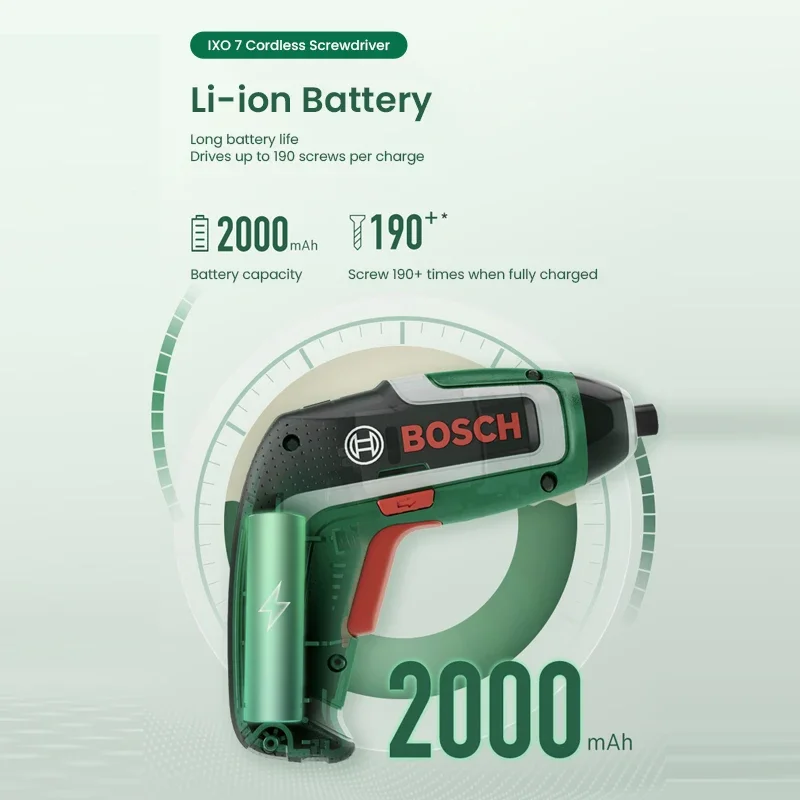 Bosch IXO 7 Cordless Screwdriver 3.6V Usb Rechargeable Multi-Function Mini Electric Drill Screw Driver Portable Power Tool - view 3