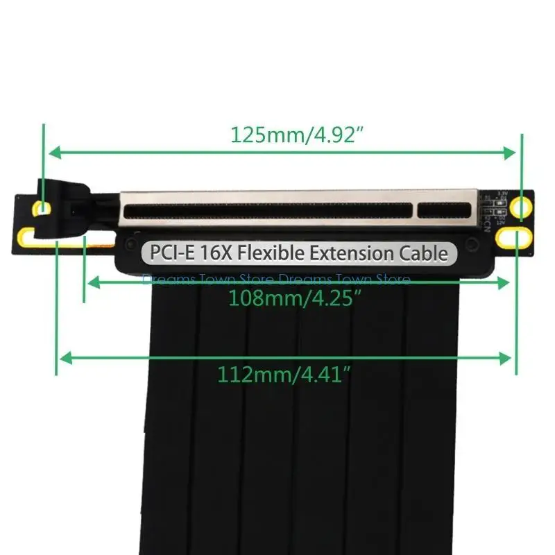 

HX6A PCIe x16 PCI для кабеля-удлинителя Express Riser Гибкий высокоскоростной GUP на 90 градусов со светодиодом для